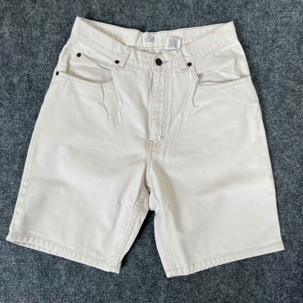 Vintage Cherokee Denim Shorts Mens 32 Off White High Rise Cotton T101K